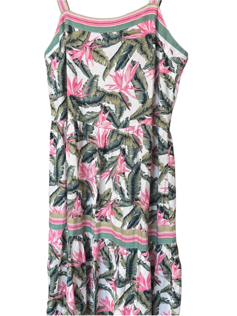 NWT! LOFT Multicolor Floral Linen Blend Maxi Dress 10 - Picture 3 of 12